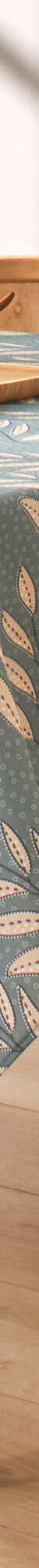 Nappe anti-taches motif fougères (eucalyptus / écru) Nappe anti-taches motif fougères (eucalyptus / écru)
